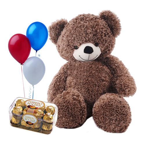 send teddy bear and balloons