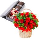 send christmas flower box and basket to vietnam