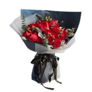 12 red roses bouquet to vietnam