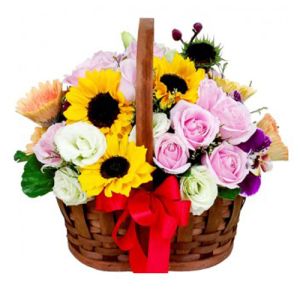 send flower basket to vietnam