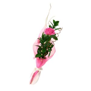 single pink rose bouquet to vietnam
