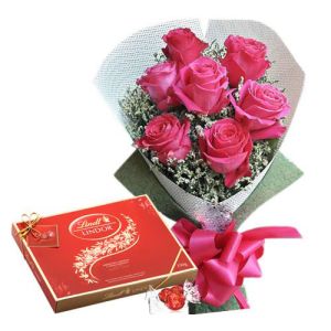 send rose bouquet and lindt chocolate to vietnam
