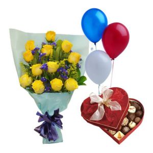 send chocolate rose bouquet and balloons to vietnam