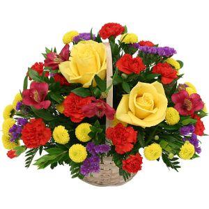 Mixed Flowers Basket to vietnam
