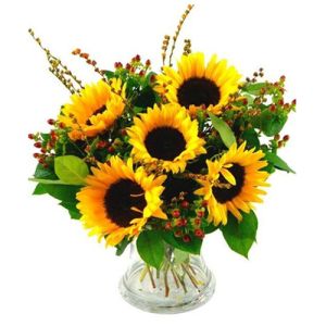 send sunflower in a vase to vietnam