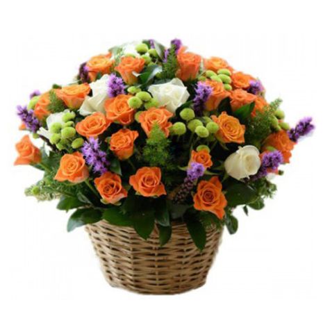 a beautiful roses basket send for you