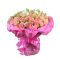 pink carnations 33 stems with 2 white lilies to vietnam